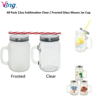 Ving 25 Pack 40 oz Sublimation Tumbler Blank with Handle White Coffee Mugs Insulated Reusable Travel Cups Water Bottle for Tumbler Heat Press