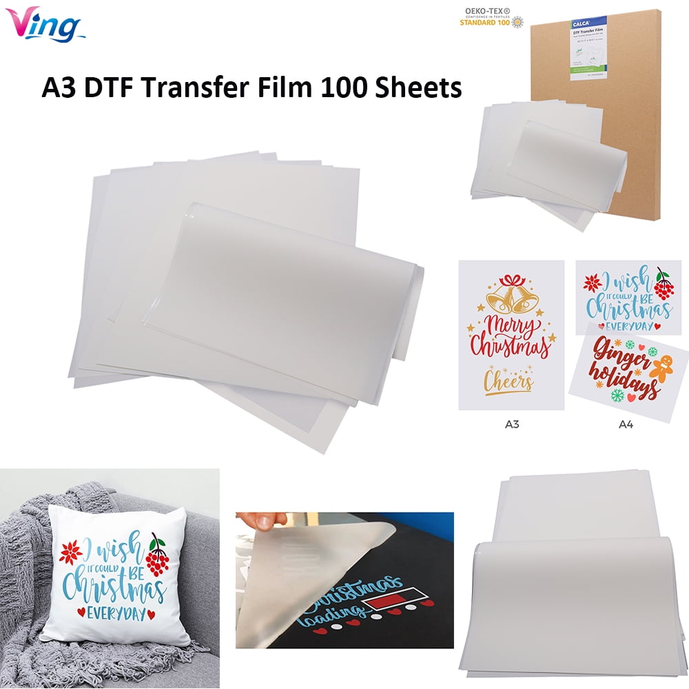 DTF PET Film A3 A4 100 PCS sublimacion Transfer Film Heat Transfer Paper  For Papel Transfer Para Textil Plancha Direct on TShirs