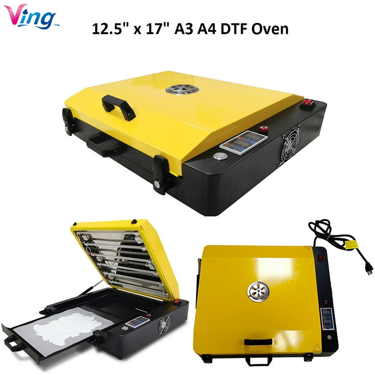 VING DTF Oven A3 A4 12.5 x 17 Pro DTF Curing Oven Transfer Film DTF Sheet  Drawer Model Direct to Film Machine with Temperature Control for T-Shirts