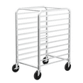 thumbnail image 1 of VINGLI 10-Tier Full/Half Sheet Pan Rack, Aluminum Bakery Rack, Speed Rack, Bakers Rack with Lockable Wheels for Home Commercial Kitchen, Restaurant, Cafeteria, Dessert Shop, 20"W x 26"D x 38"H, 1 of 8