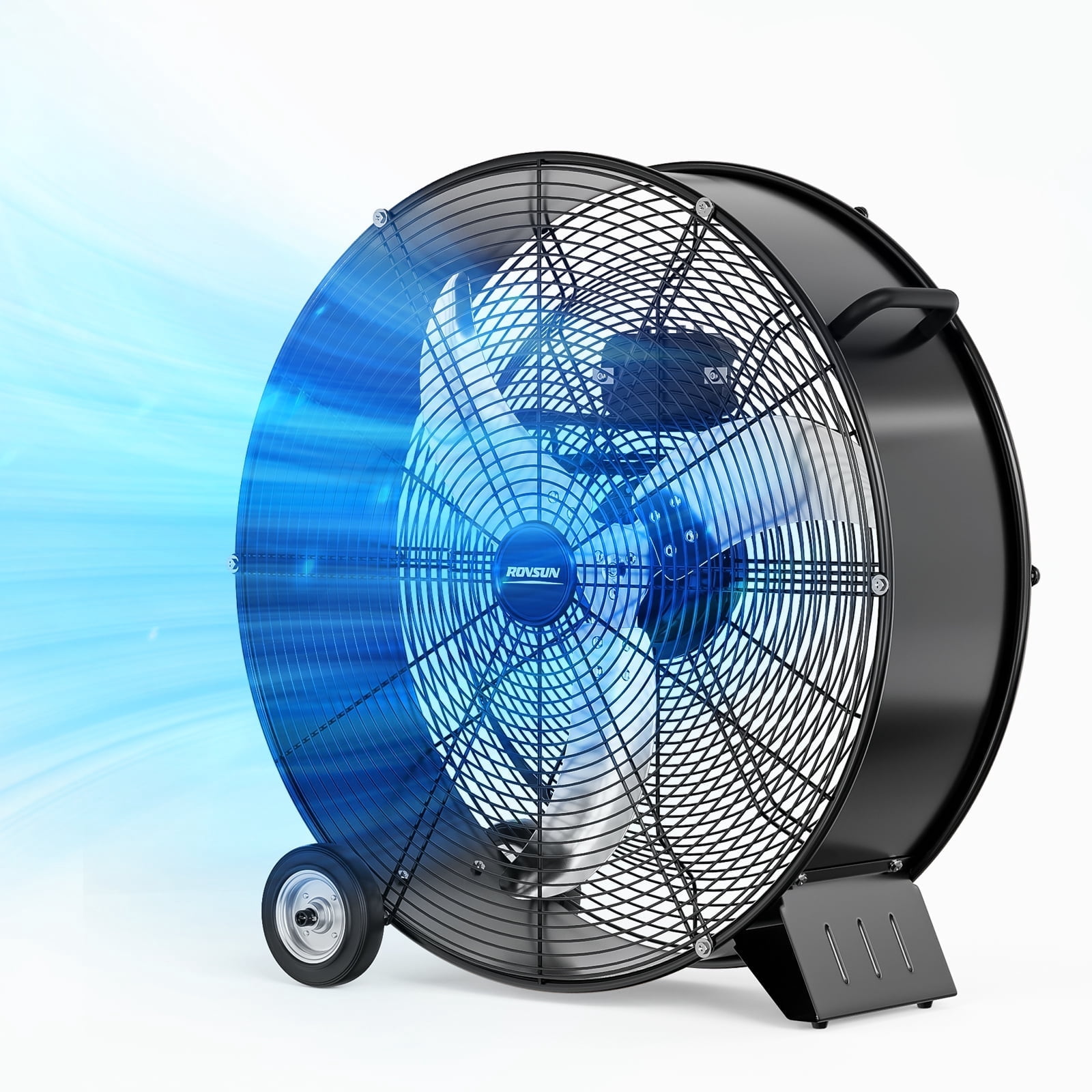 VINGLI 24 Inch High Velocity Drum Fan, 9500CFM Industrial Metal Floor ...