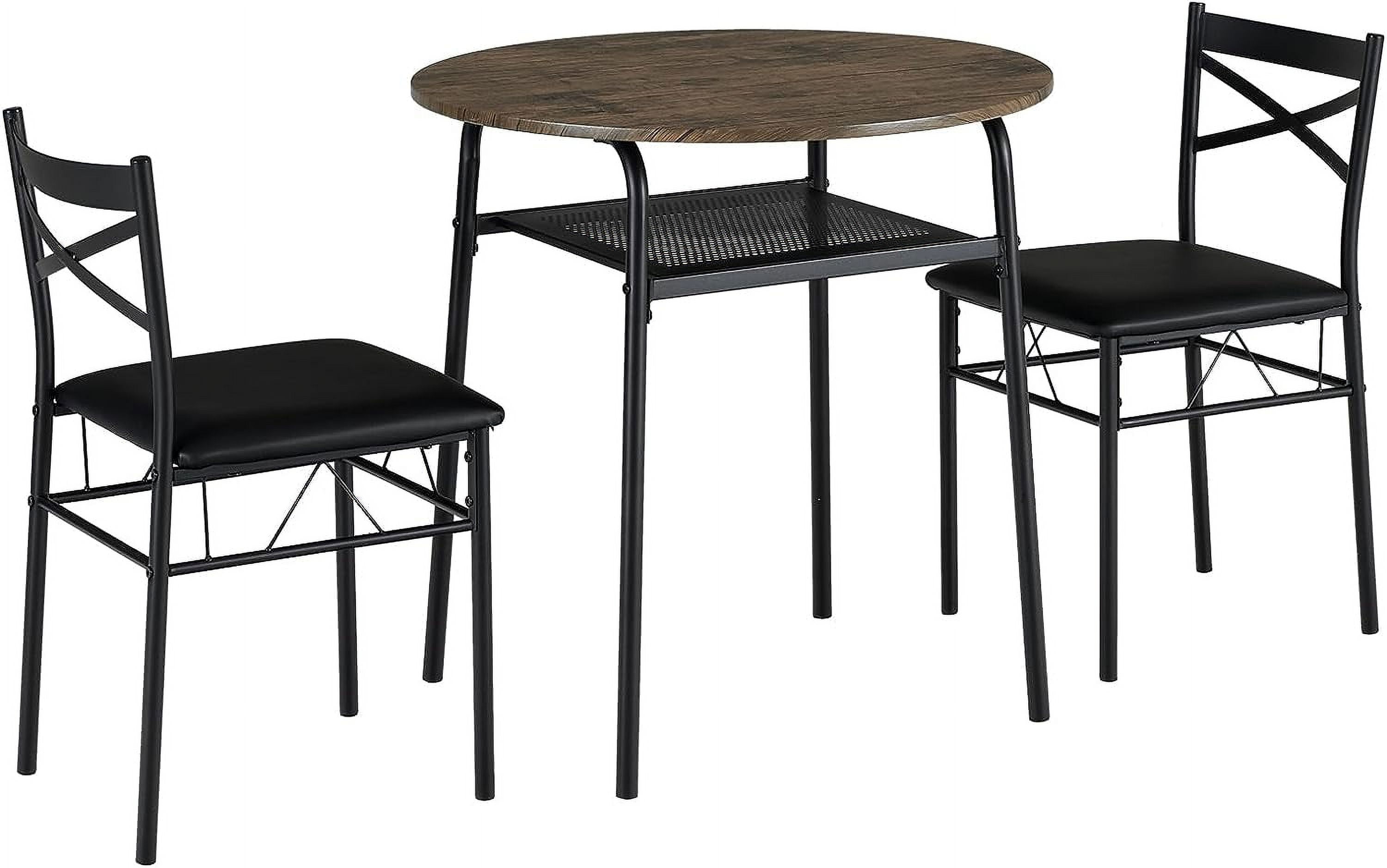 VINGLI 3 Piece Round Dining Set,29.5" Small Kitchen Dining Table Set