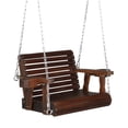 thumbnail image 1 of VINGLI 440 lbs Single Person Patio Porch Swing with Cup Holder & Adjustable Chains for Outdoors (Standard Pro, Rustic), 1 of 7