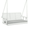 thumbnail image 1 of VINGLI 5 ft Outdoor Porch Swing with Cushions, Patio Hanging Porch Swing for Yard, Garden, White, 1 of 7