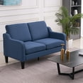 thumbnail image 1 of VINGLI 53" Small Loveseat for Small Space,Mid-century Modern Love Seat for Living Room,Bedroom,Apartment,Studio,Navy Blue, 1 of 8
