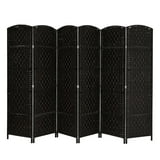 VINGLI 6-Panels Freestanding Rattan Room Divider, 6 ft Indoor ...