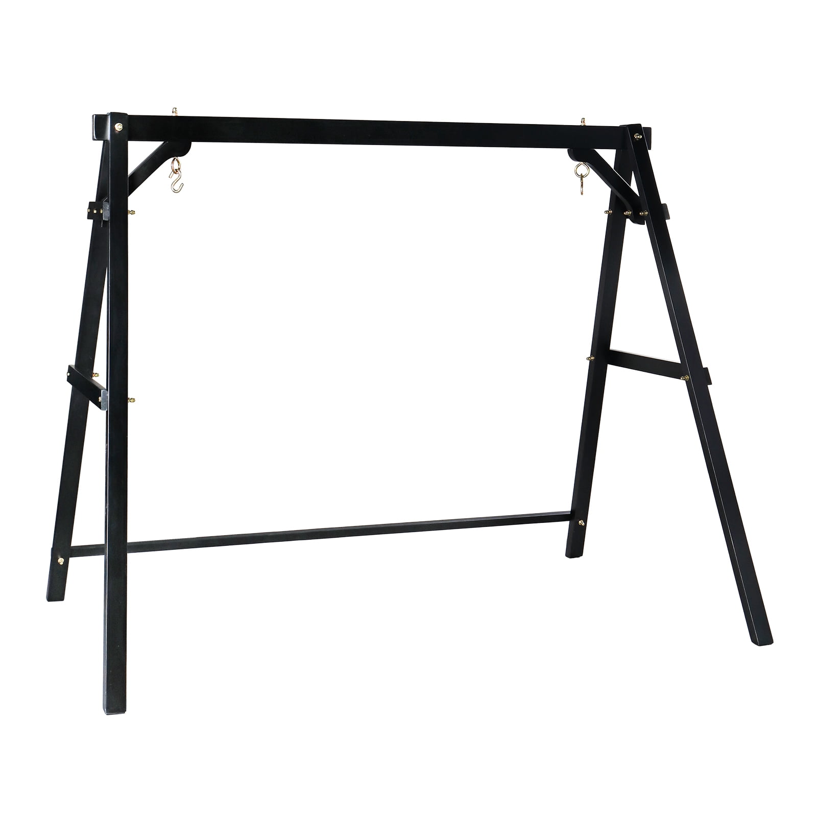 VINGLI 660 lbs Patio Porch Swing Stand for 5 ft swings with AFrame Design for Outdoors, Black