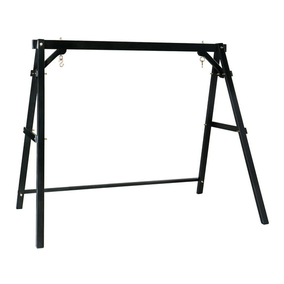 VINGLI 660 lbs Patio Porch Swing Stand for 5 ft swings with A-Frame Design for Outdoors, Black