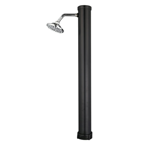 VINGLI 7.2Ft 5.5 Gallon Solar Heated Shower,2-Section with Shower Head and Foot Shower Tap for Outdoor Backyard Poolside Beach Pool Spa, Black