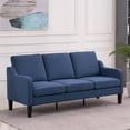 thumbnail image 1 of VINGLI 71" Mid-century Modern Sofa Couch for Living Room,Small 3 Seater Loveseat Sofa for Small Space,Bedroom,Apartment,Studio,Navy Blue, 1 of 8