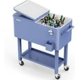 thumbnail image 1 of VINGLI 80 qt Steel Cooler Cart, Refrigeration Insulation, 1 of 16