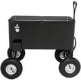 thumbnail image 1 of VINGLI 80qt. Wagon Rolling Cooler Ice Chest w/Long Handle and 10" Wheels, Patio Cooler, Outdoor Park Cart on Wheels, 1 of 16