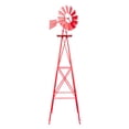 thumbnail image 1 of VINGLI 8FT Windmill Garden Decoration Outdoor Weather Vane-Red, 1 of 8
