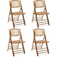 thumbnail image 1 of VINGLI Bamboo Folding Chair, Foldable Dining Chair for Outdoor & Indoor, Patio, Porch, Wedding, Party, Event (4 Pack), 1 of 8