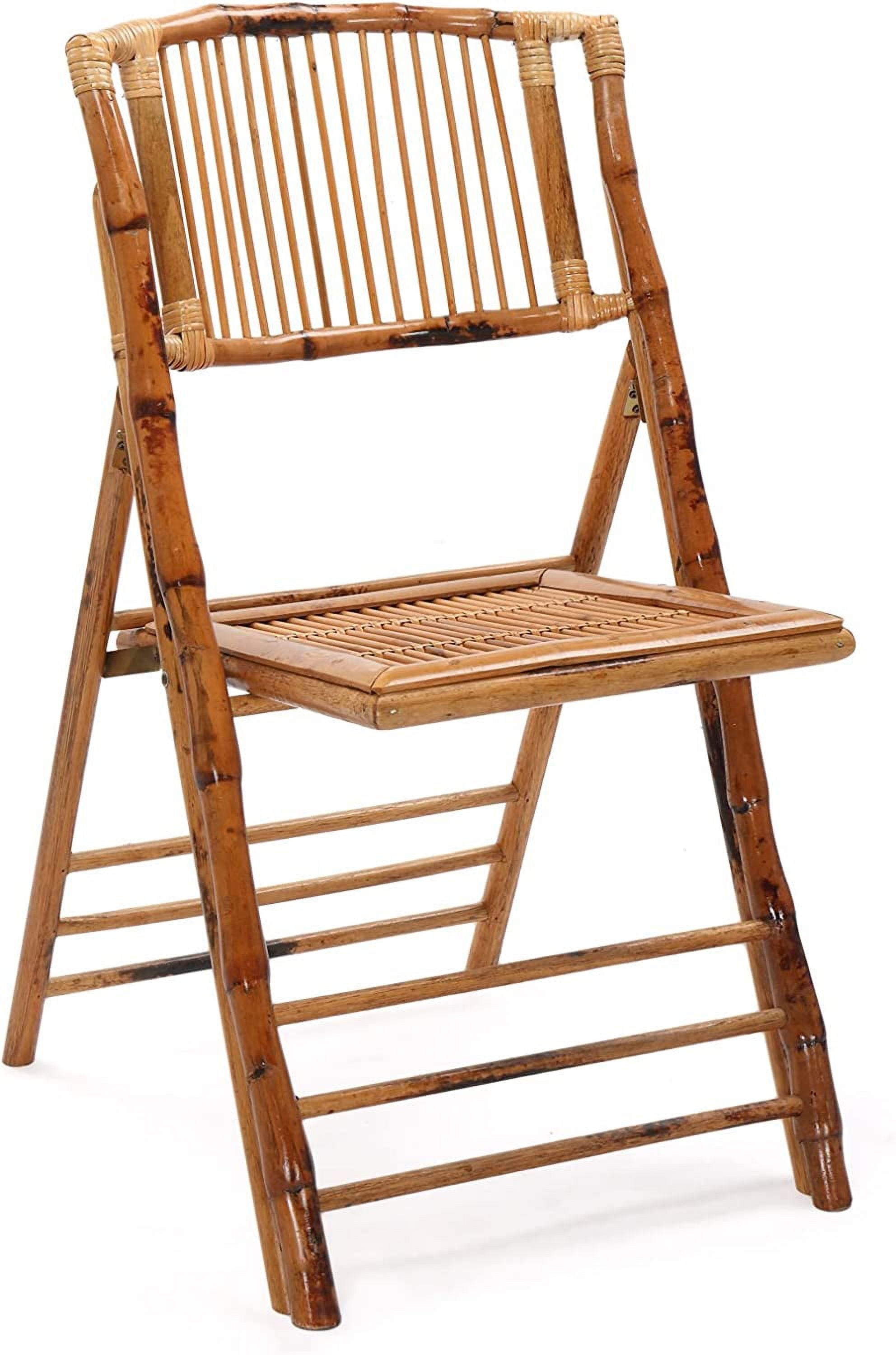Natural Bamboo Foldable Rustic Dining Chair