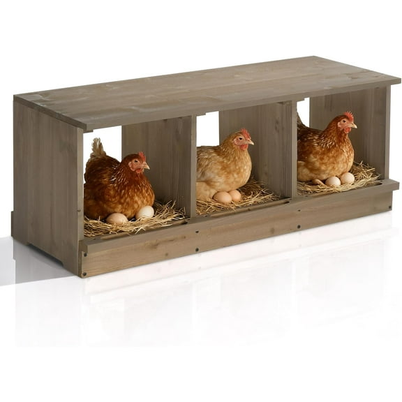 VINGLI Chicken Nesting Boxes, Wooden Nesting Boxes for Chickens, Egg Nesting Box for Hens, Chicken Coop Laying Boxes