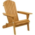 thumbnail image 1 of VINGLI Fir Wood Adirondack Chairs, Teak Color, 1 of 7