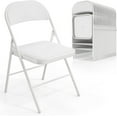 thumbnail image 1 of VINGLI Folding Chairs with Padded Seats, Metal Frame with Pu Leather Seat & Back, Capacity 350 lbs, White, Set of 20, 1 of 18