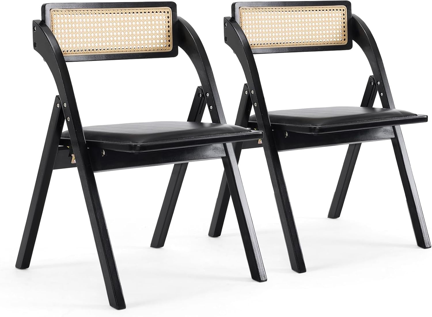 VINGLI Folding Dining Chairs Set of 2, Wooden Folding Chair with