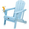 thumbnail image 1 of VINGLI HDPE Adirondack Chair, Blue with Cup Holder, 1 of 7