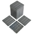thumbnail image 1 of VINGLI Interlocking Deck Tiles, Anti-Slip Plastic Tiles for All Weather, Outdoor/Indoor Flooring for Patio, Porch, Poolside, 27 Pcs 11.8” x 11.8” (Dark Gray), 1 of 8