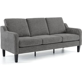 VINGLI Light Grey Chenille Accent Chair and Sofa, Versatile 3-Seat Design, Easy Assembly