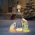 thumbnail image 1 of VINGLI Lighted Outdoor Nativity Scene, 6ft Nativity Sets for Christmas, Christmas Holy Family Yard Decoration w/ 220 LED Lights, Stakes, Zip Ties, 1 of 7