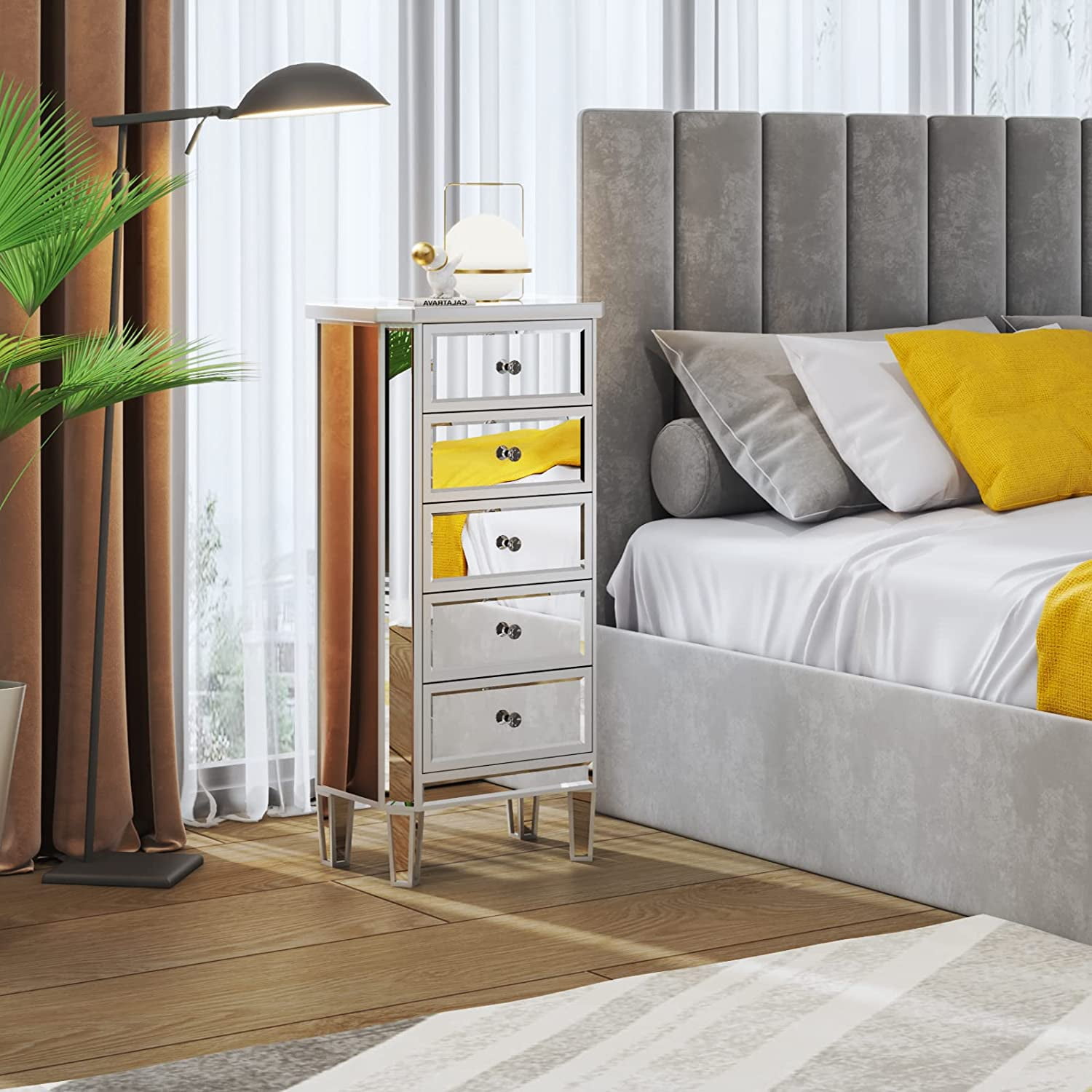 Mirrored chest 2024 of drawers walmart