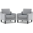thumbnail image 1 of VINGLI Modern Accent Chairs Set of 2,Comfy Grey Armchair for Bedroom,Living Room Upholstered Sofa Chair Reading Chair for Small Spaces, 1 of 16