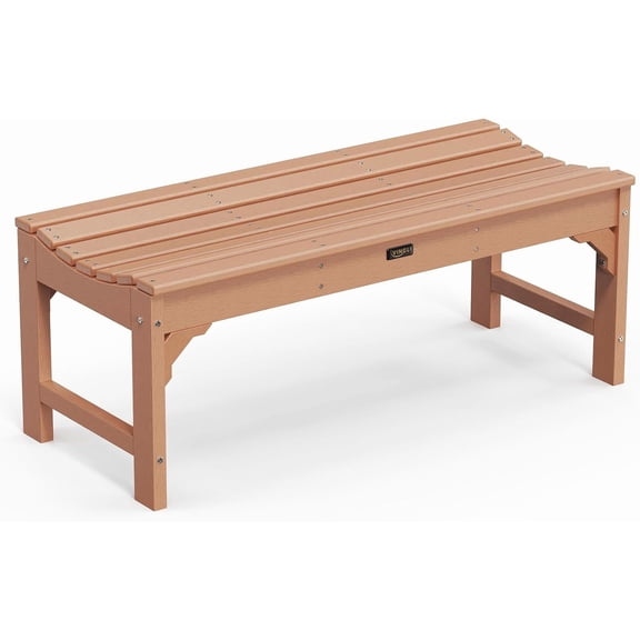 VINGLI Outdoor Bench Garden Bench HDPE Porch Bench, All-Weather Patio Bench, Poly Lumber Oversized Park Bench 800 lbs Weight Capacity