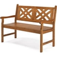 thumbnail image 1 of VINGLI Outdoor Bench Porch Bench, 47" Garden Bench Outdoor Wood Bench Patio Bench Entryway Bench for Yard Park, 800lb Capacity, 1 of 7