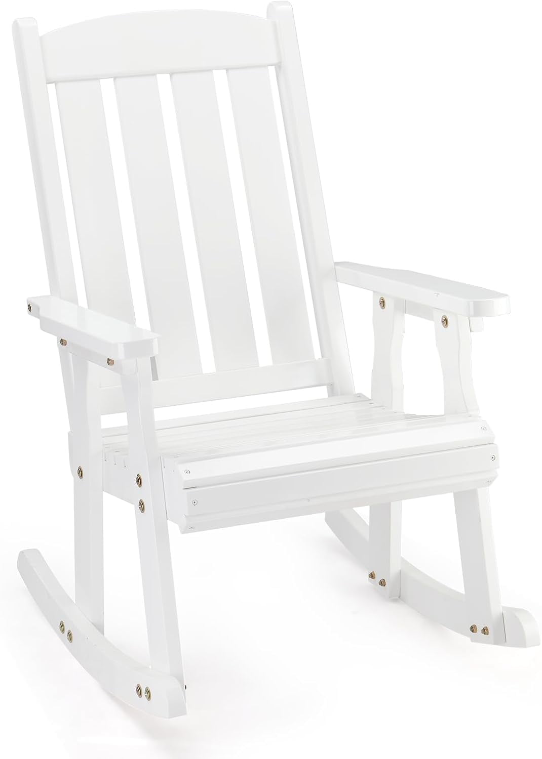 VINGLI Outdoor Rocking Chair, Heavy Duty 600 LBS Wooden Rocking Chair ...