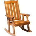 thumbnail image 1 of VINGLI Outdoor Rocking Chair, Heavy Duty 600 LBS Wooden Rocking Chair with Comfortable Backrest, Weatherproof Patio Rocker with Ergonomic Design, Solid Fir Wood Rocking Chair for Patio, Garden, Teak, 1 of 7