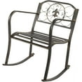 thumbnail image 1 of VINGLI Outdoor Rocking Chair, Heavy Duty 660 LBS Wrought Cast Iron Rocking Chair with Back & Armrest, Metal Patio Rockers for Porch, Backyard or Garden, 1 of 7