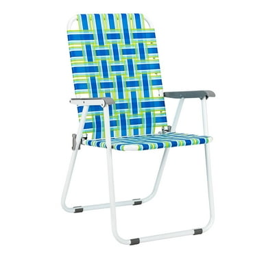 VINGLI Patio Folding Beach Chair, Blue