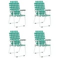 thumbnail image 1 of VINGLI Patio Lawn Chairs Folding Set of 4, Webbed Folding Chair Outdoor Beach Chair Portable Camping Chair for Yard, GardenGreen), 1 of 6