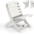 thumbnail image 1 of VINGLI Plastic Adirondack Chairs, White for All Weathers, 1 of 6