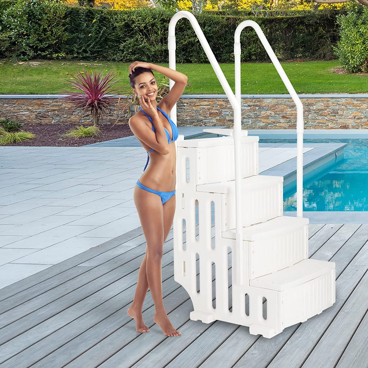 VINGLI Pool Ladder HeavyDuty 4 Safety Step for Above Ground Pools
