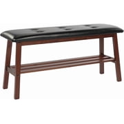 VINGLI Solid Wood Dining Bench 39" Wooden Bench for Entryway, Bedroom, Kitchen & Living Room, with Shoe Rack Storage