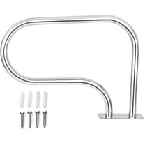 VINGLI Swimming Pool Hand Rail for Inground Pool, Stainless Steel 3-Bend Pool Stair Pool Entry Rail with Quick Mount Brace Plate and Perfect Handle Pool Grab Ladder
