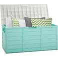 thumbnail image 1 of VINGLI Upgraded 75 Gallon Outdoor Storage Box, Lockable Plastic Storage Containers with Lid, Patio Deck Box Furniture for Garden, Pool, Balcony, Yard (Green), 1 of 9
