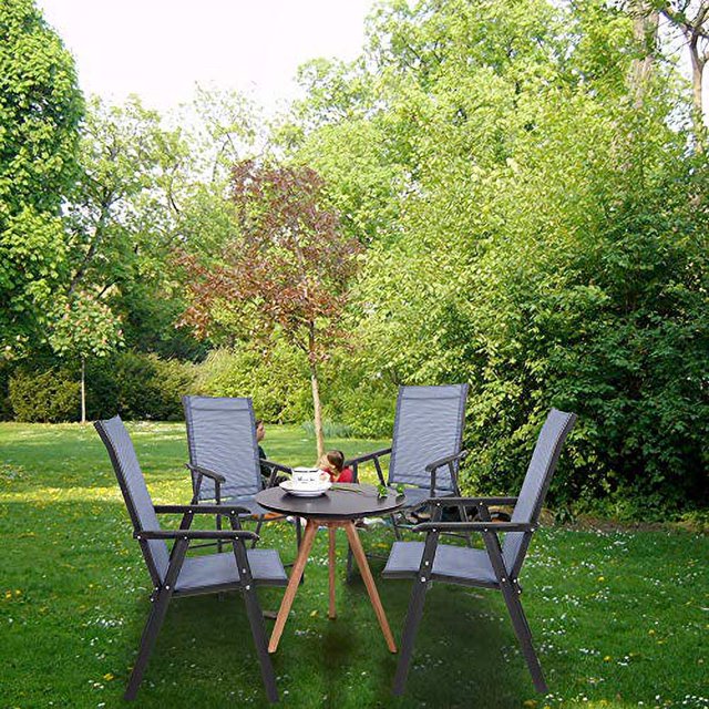 VINGLI Upgraded Version Set of 2 Folding Chairs with Arms, Portable