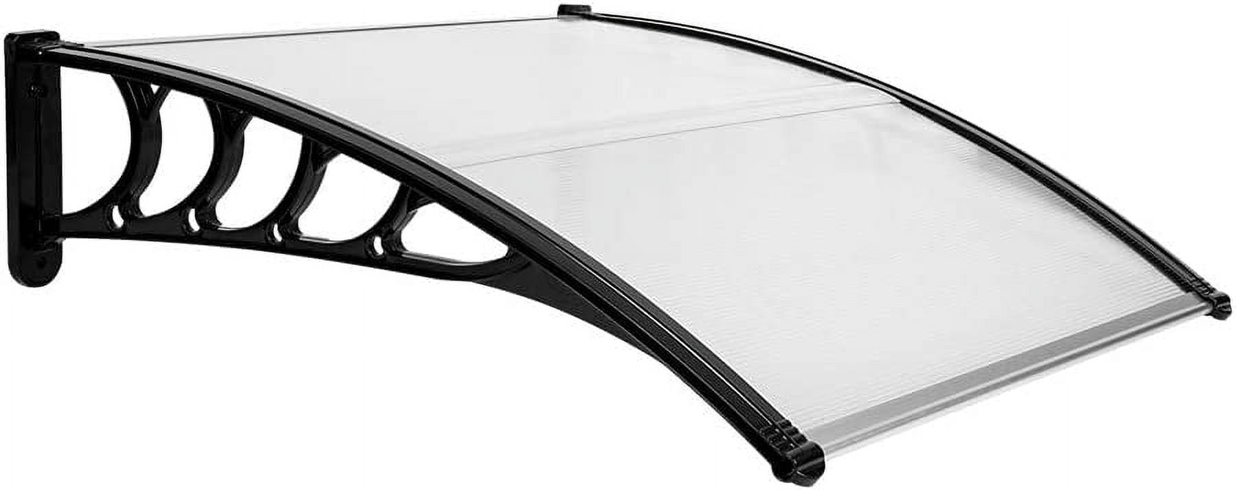 VINGLI Window Awning Door Canopy Modern Polycarbonate Door Awning Brown