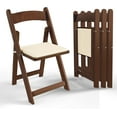 thumbnail image 1 of VINGLI Wooden Folding Chairs with Cushion, Comfortable, Portable and Durable Foldable Seating for Indoor & Outdoor Events, Banquet, Party, Dinning, Wedding, Craft, Walnut Brown, 4 Pack, 1 of 8