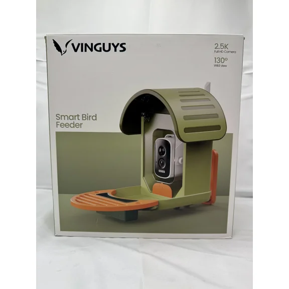 VINGUYS SMART BIRD FEEDER CAMERA SOLAR POWERED - GREEN