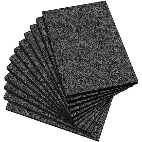 VINGVO 12 Pcs 12" x 8" x 0.5" Polyethylene Foam Sheet Thick Black Packing Foam Padding Customizable PE Board Cushion Inserts for Cases Craft Shipping Moving DIY Projects Toolbox Storage