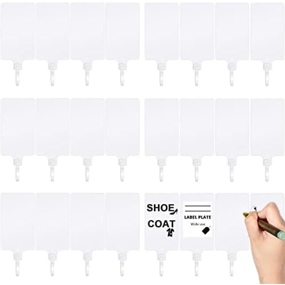 VINGVO 200 Pieces Plastic Tags Waterproof Plastic Seal Shipping Tags Logistics Use Big Sign Tie Large Label Tie 250 mm Total Length (White, 2.28 x 3.94 Inches)