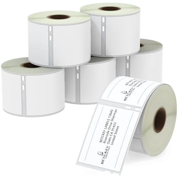 VINGVO - Compatible DYMO 30324 (2-1/8" x 2-3/4") Multipurpose Labels, Perforated, Compatible with DYMO Labelwriter 450, 4XL, NOT Fit 550 & 5XL [6 Rolls/2400 Labels]