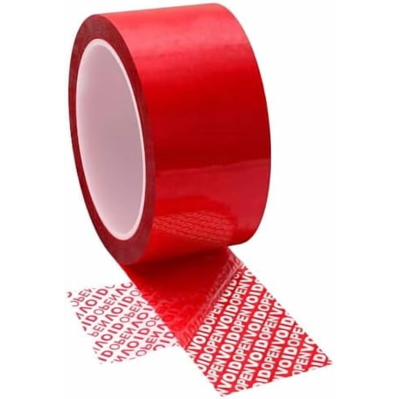 VINGVO Tamper Tape Red Tamper Evident Security Seals Tape, Transfer Tamper Proof Security Void Tapes (Red, 1.88 inch x 55 Yards)