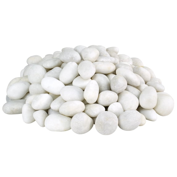 VINICS 20lbs Natural Unpolished Bulk Pebbles, 2-3 Inch White River Rocks, Hand-Picked Premium Stones for Landscaping and Garden Design Fish Tank, Flower Pots, Pathways and Backyard C99